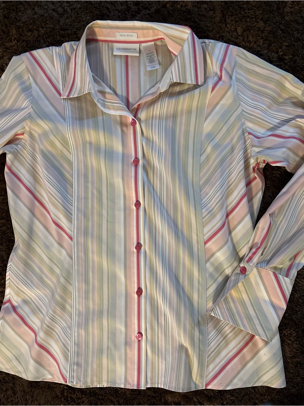 100% cotton Liz Claiborne Button m-Up - Picture 3 of 5